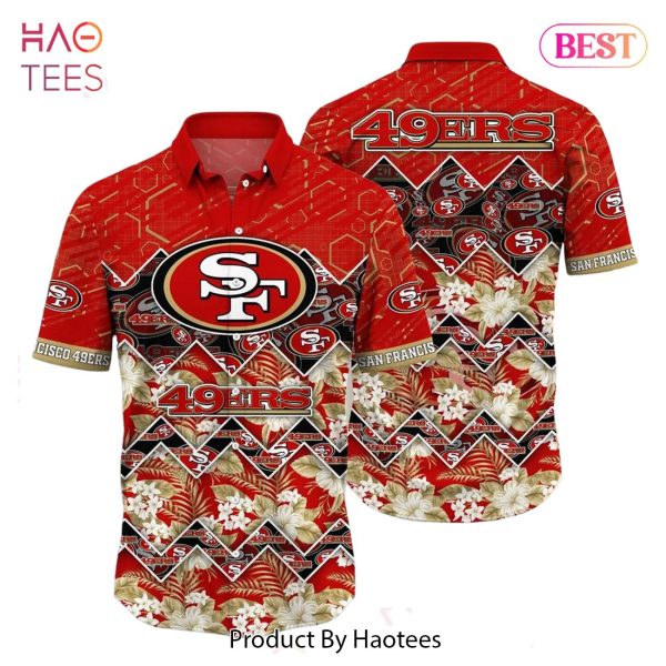 San Francisco 49ers NFL Hawaiian Shirt Graphic Tropical Pattern 3D Printed Beach Shirt Summer Gift For Fan