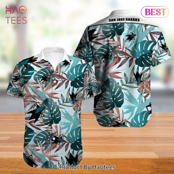 San Jose Sharks Hawaiian Shirt Tropical Flowers summer for fans