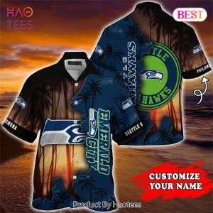 Seattle Seahawks Hawaiian Shirts tropical island personalized