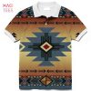 Southwest Blue Symbol Native American Polo T-Shirt 3D