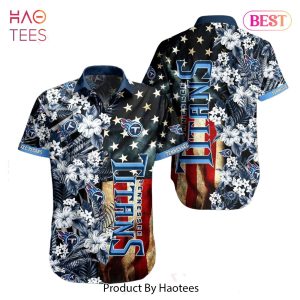 Tennessee Titans NFL Graphic US Flag Flower Hawaiian Shirt New Trends Summer Gift Ever Fans