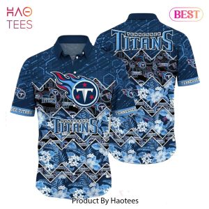 Tennessee Titans NFL Hawaiian Shirt Graphic Tropical Pattern 3D Printed Beach Shirt Summer Gift For Fan