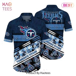 Tennessee Titans NFL Hawaiian Shirt Graphic Tropical Pattern 3D Printed Beach Shirt Summer Gift For Fans