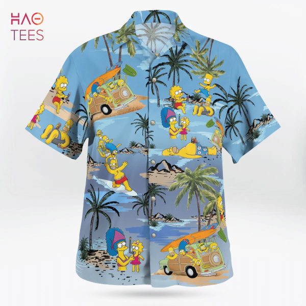 The Simpsons Family On The Beach Hawaiian Shirt