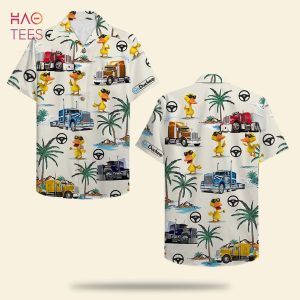 Truck & Duck Pattern Hawaiian Shirt