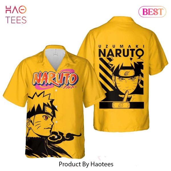 Uzumaki Naruto Nine Tails Mode Hawaiian Shirt Anime Shirt for Men Women