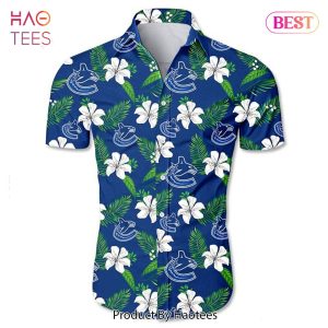 Vancouver Canucks Hawaiian Shirt Tropical Flower summer