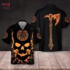 Viking Skull With Backbone Axe Hawaiian Shirt