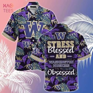 Washington Huskies Summer Hawaiian Shirt And Shorts