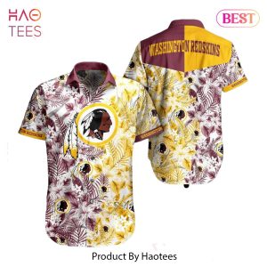 Washington Redskins NFL Beach Shirt Graphic Floral Pattern Print This Summer Hawaiian Shirt