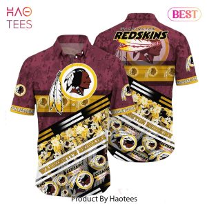 Washington Redskins NFL Hawaiian Shirt Graphic Tropical Pattern 3D Printed Beach Shirt Summer Gift For Fans