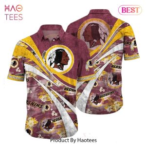 Washington Redskins NFL Summer Hawaiian Shirt Floral Pattern Graphic For Football NFL Enthusiast