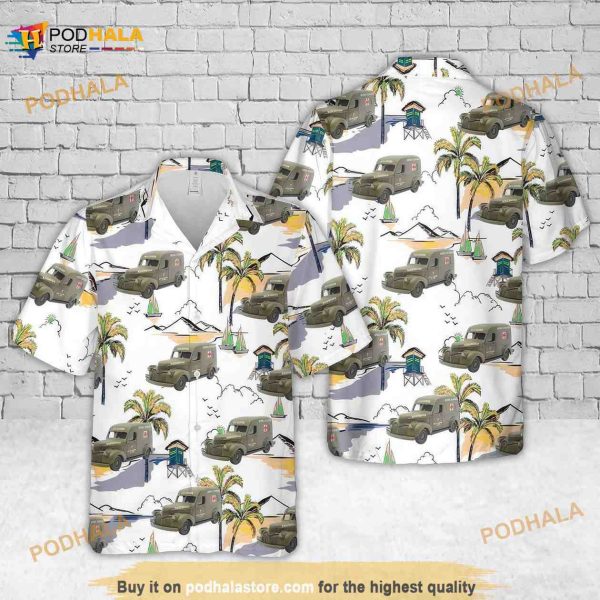 1941 Chevrolet Us Army Ambulance Funny Hawaiian Shirt