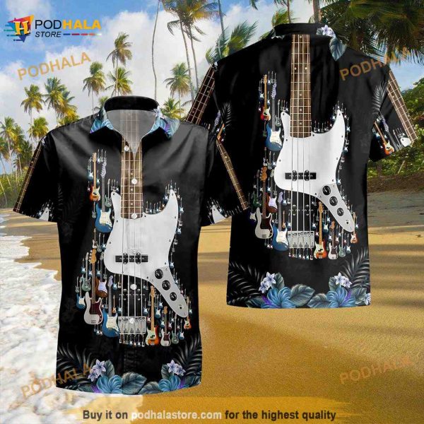 3D Bass Guitar Hawaiian Shirt