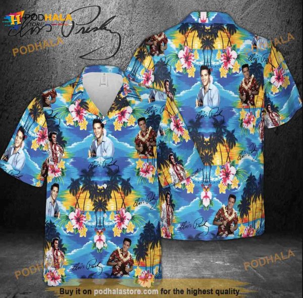 3D Elvis Presley Unisex Beach Hawaiian Shirt