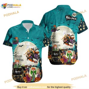 3D Horror Hocus Pocus Tropical Hawaiian Shirt