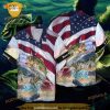 4th Of July Independence Day American Bass Fish Hawaiian Shirt