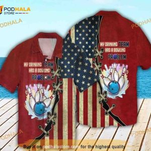 4th Of July Independence Day Hawaiian Shirt For Bowling Lovers