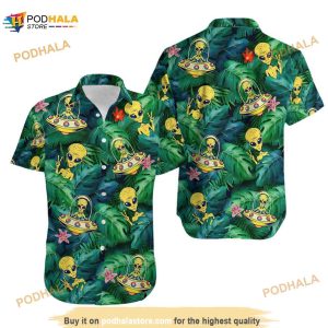 Alien UFO Funny Hawaiian Shirt