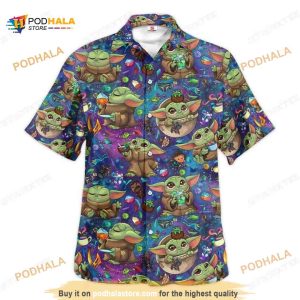 Aloha Star Wars Baby Yoda Cocktail Hawaiian Shirt