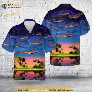 Army Bell (Dornier) Uh-1d Iroquois (205) Hawaiian Shirt