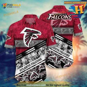 Atlanta Falcons NFL Hawaiian Shirt Graphic Tropical Patterns 3D Printed Beach Shirt Summer Gifts