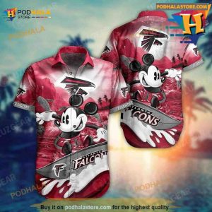 Atlanta Falcons NFL Hawaiian Shirt Mickey Graphic 3D Printed Best Gift For Fans