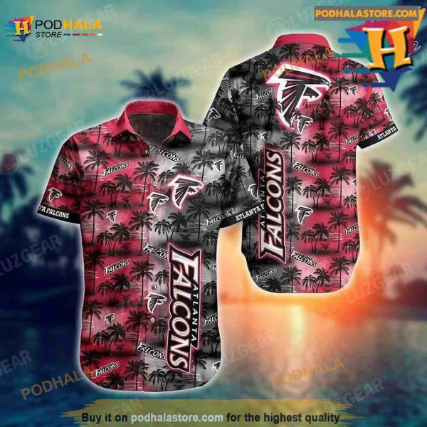 Atlanta Falcons NFL Hawaiian Shirt Tropical Patterns Summer For Football NFL Fans