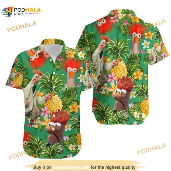 Beaker Muppet Tropical Pineapple Hawaiian Shirt