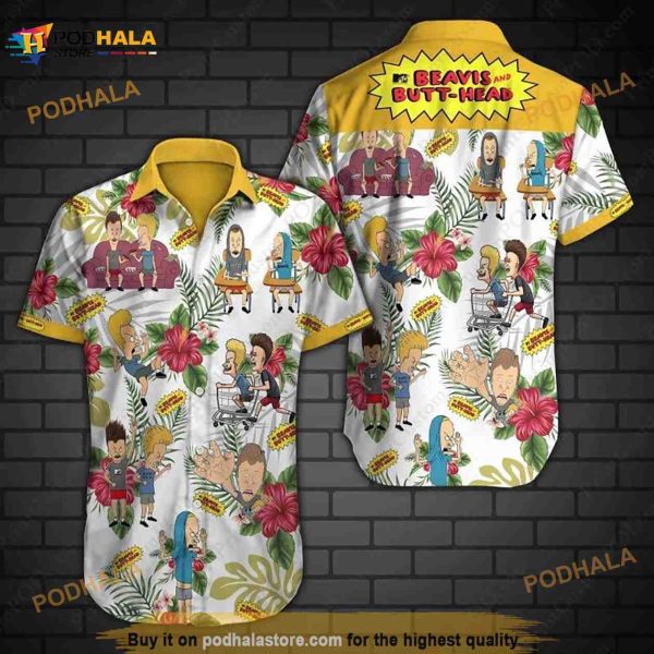 Beavis And Butt Head 3D Funny Hawaiian Shirt