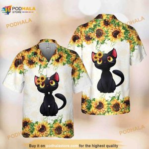 Black Cat Hawaiian Shirt