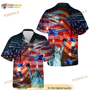 Blue Angels Air Show 4th July Liberty Us Flag Hawaiian Shirt