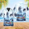 Blue Ocean Coconut Tree Skull Hawaiian Shirt