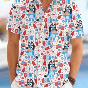 Bluey 4th Of July Hawaiian Shirt