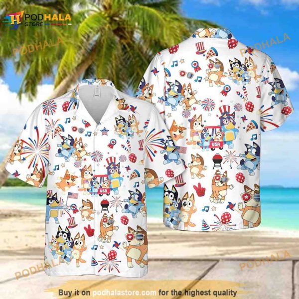 Bluey And Bingo Hawaiian Shirt