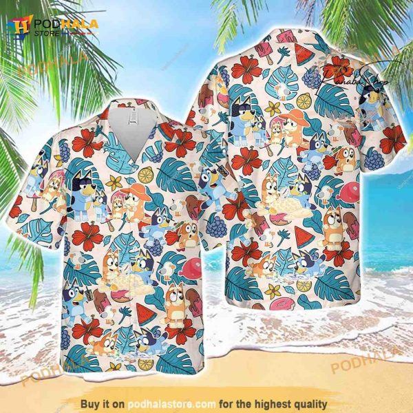 Bluey And Bingo Hawaiian Shirt