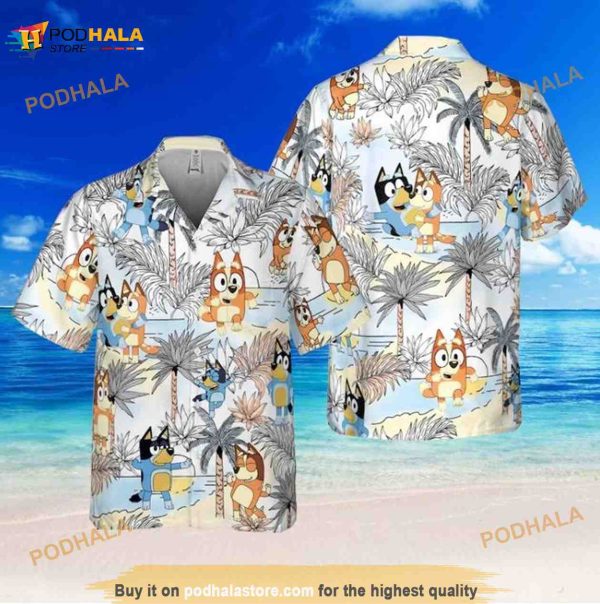 Bluey Dad And Mom Hawaiian Shirt