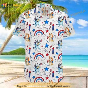 Bluey Family 3D Hawaiian Shirt