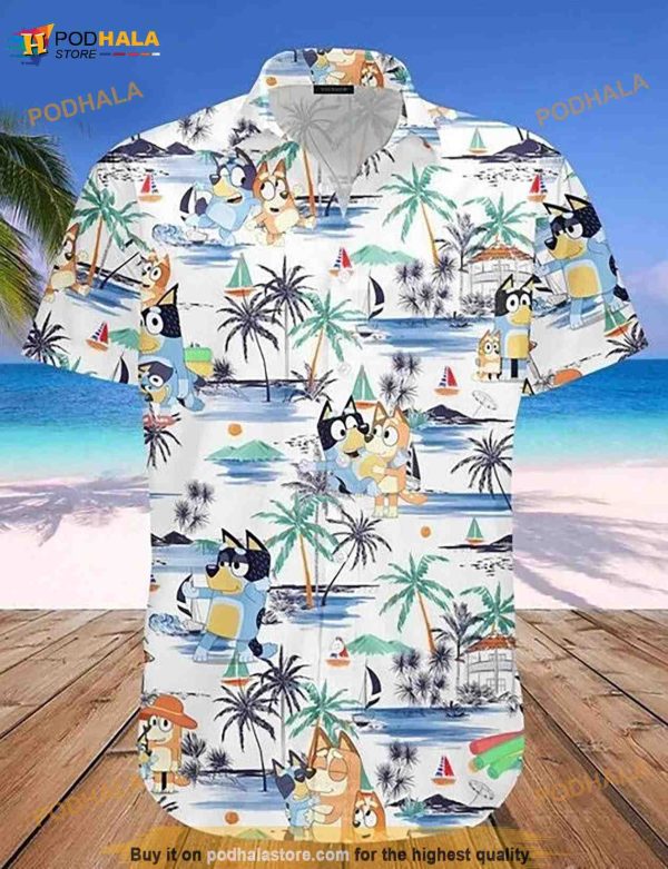 Bluey Family 3D Hawaiian Shirt