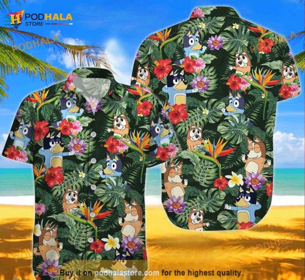 Bluey Family Hawaiian Shirt