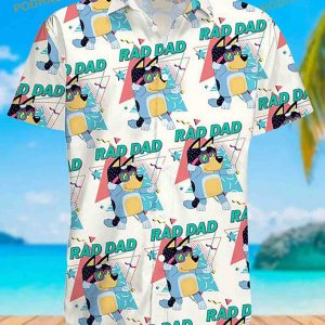 Bluey Rad Dad Hawaiian Shirt