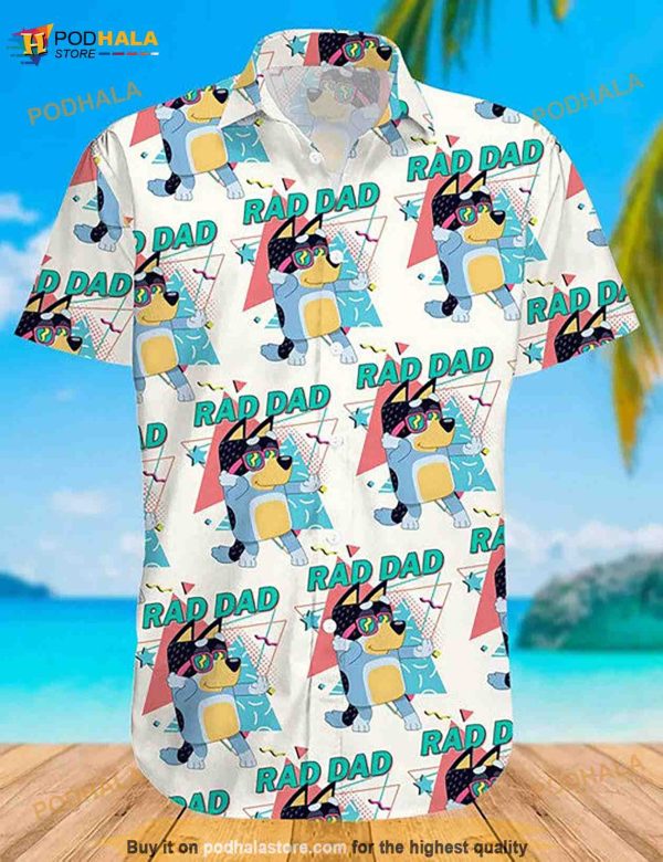 Bluey Rad Dad Hawaiian Shirt