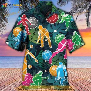 Bocce Ball Tropical Colorful Ball Games Hawaiian Shirt