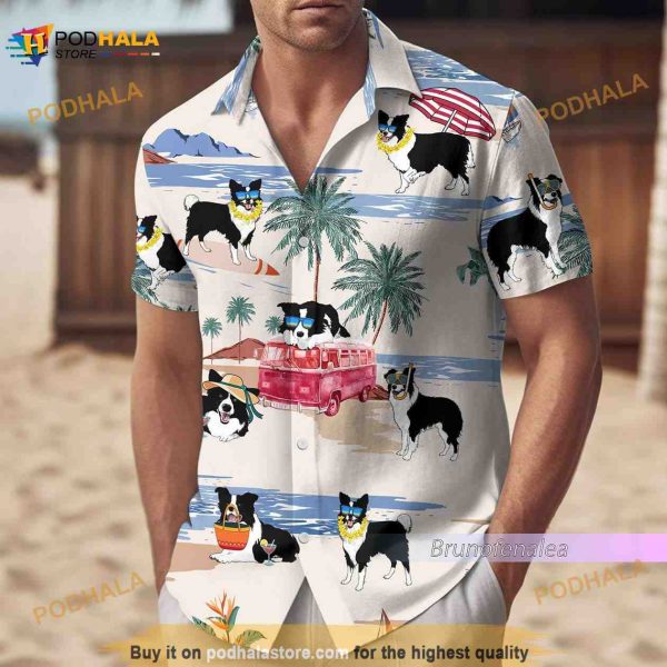 Border Collie Hawaiian Shirt For Men Women