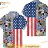 Brahman Tropical Cow Independence Day US Flag Hawaiian Shirt