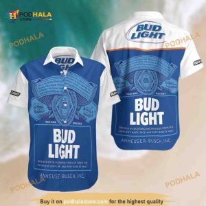 Bud Light Hawaiian Shirt Anheuser-Busch Inc Summer Gift For Beer Drinkers