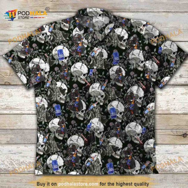 Bud Light Hawaiian Shirt Cool Skulls Beer Bottles And Cans