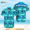 Bud Light Hawaiian Shirt Turquoise Tropical Beach