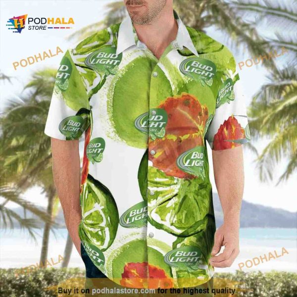 Bud Light Lemon Lime Seltzer Hawaiian Shirt