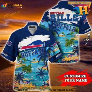 Buffalo Bills NFL Personalized Hawaiian Shirt Tropical Patterns Trends Summer Gift For Fan NFL